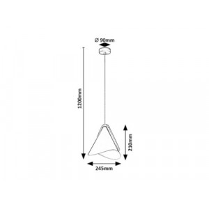 Pendul Neva 1xE27 metal/lemn negru Rabalux