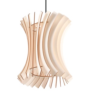 Pendul Oriana 1xE27 lemn natural wood tubular