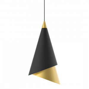 Pendul Raalto LED 13.55W 469 lumeni metal/acril negru/auriu Italux