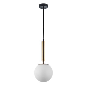 Pendul Ravena 1xE27 metal/sticla alama/opal Italux