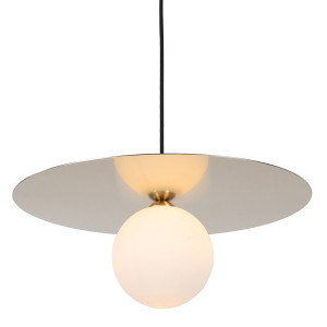 Pendul Spoletto 1xG9 metal/sticla auriu Italux