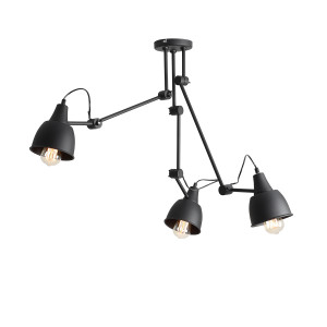 Plafoniera Aida 3xE27 metal negru Aldex