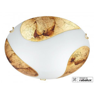 Plafoniera Art gold 2xE27 acril alb/auriu Rabalux