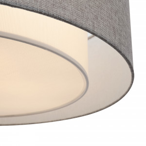Plafoniera Bergamo 3xE27 metal/textil crom/gri Maytoni