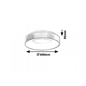 Plafoniera Carmella LED 50W metal/acril auriu/alb Rabalux