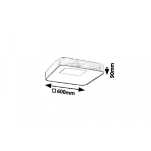 Plafoniera Carmella LED 50W metal/acril auriu/alb Rabalux