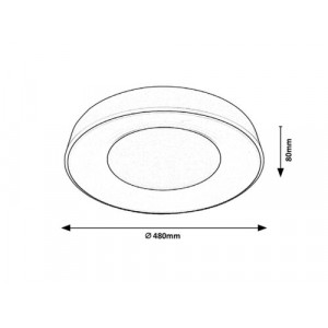 Plafoniera Ceilo LED 38W metal/acril alb Rabalux