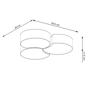 Plafoniera Circle 3B 6xE27 acril alb rotund - Img 4