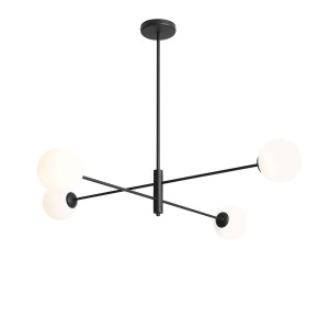 Plafoniera Homme 4xE14 metal/sticla negru Aldex