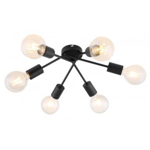 Plafoniera Lamar 6xE27 metal negru Rabalux RBL3990