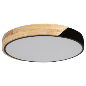 Plafoniera Maple LED 24W metal/lemn negru/alb Rabalux