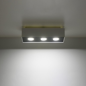 Plafoniera Mono 3xGU10 metal alb/negru rectangular - Img 3