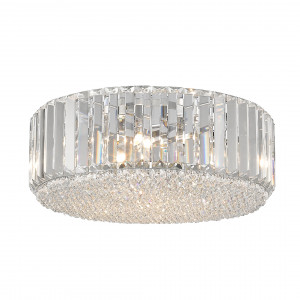 Plafoniera Prince 5xG9 metal/cristal argintiu Zuma Line