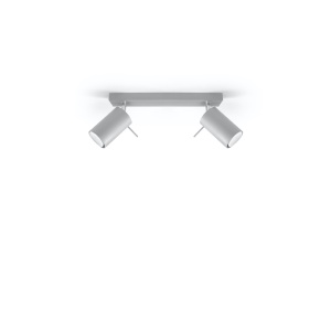 Plafoniera Ring 2xGU10 metal gri tubular - Img 2