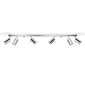 Plafoniera Ring 6xGU10 metal crom tubular - Img 2