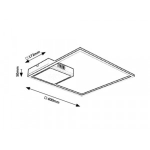 Plafoniera Sirius LED 30W metal/acril crom/alb Rabalux