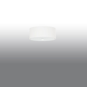 Plafoniera Skala 3xE27 textil/sticla/metal alb - Img 2