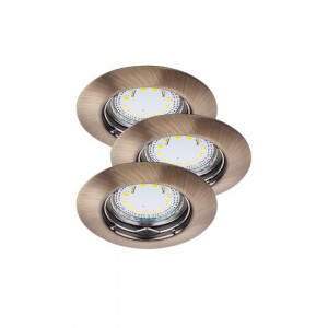 Set 3 spoturi incastrate Lite 3xGU10 metal/acril bronz Rabalux RBL1048