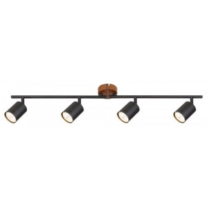 Spot bara Edmund 4xGU10 metal stejar/negru Rabalux