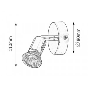 Spot bara Norton 1xGU10 metal crom Rabalux
