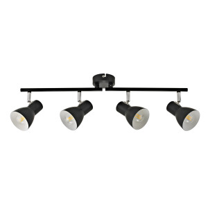 Spot bara Riado 4xE14 metal negru Italux