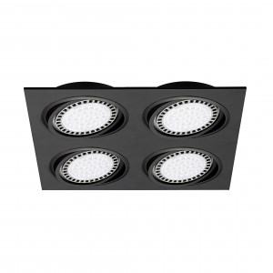Spot incastrat Boxy Dl4 4xGU10/AR111 metal negru Zuma Line