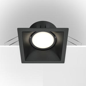 Spot incastrat Dot 1xGU10 metal negru Maytoni DL029-2-01B