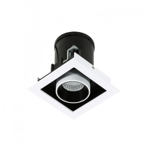 Spot incastrat Mercanta Single 4000K LED 12W 810 lumeni metal alb/negru Italux