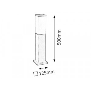 Stalp exterior Bonn 1xE27 metal/acril negru/alb Rabalux
