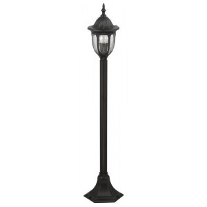 Stalp exterior Milano 1xE27 metal/sticla negru Rabalux
