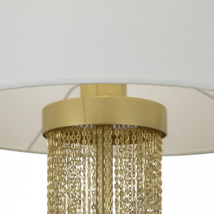 Veioza Impressive 1xE27 metal/textil auriu/alb Maytoni