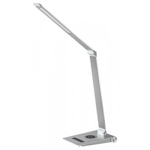 Veioza Nilfgard LED 13W metal/lemn/ratan argintiu/alb Rabalux RBL2029