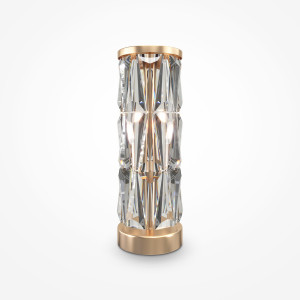 Veioza Puntes 2xE14 metal/cristal auriu Maytoni