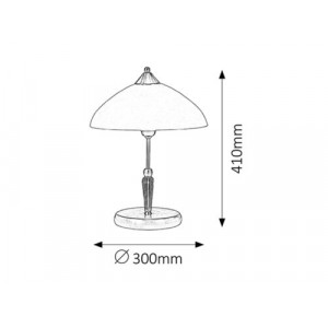 Veioza Regina 1xE14 metal/sticla bronz/crem Rabalux