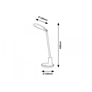 Veioza Tekla LED 10W metal/acril alb Rabalux