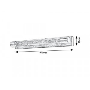 Aplica Abbey LED 2X5W metal/acril crom Rabalux