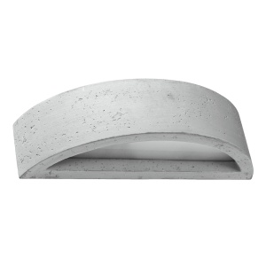 Aplica Atena 1xE27 ciment/sticla gri semicircular