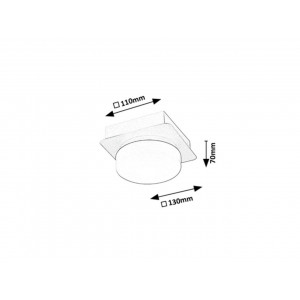 Aplica Attichus LED 5W metal/acril negru/alb Rabalux