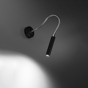 Aplica Axil 1xG9 metal negru tubular - Img 3
