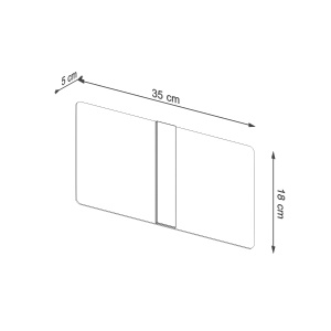 Aplica Azalia 2xG9 sticla/metal alb/crom rectangular - Img 4