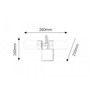 Aplica Betty LED 8W metal/sticla bronz/alb Rabalux