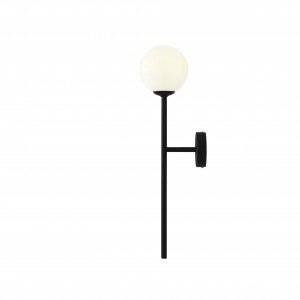 Aplica Bosso 1xE14 metal/sticla negru Aldex