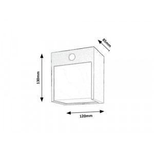 Aplica exterior Balimo LED 12W metal/acril negru/alb Rabalux