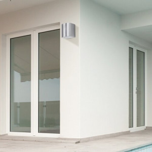 Aplica exterior Chile 1xGU10 metal/sticla aluminiu Rabalux