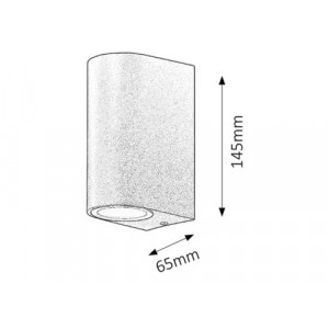 Aplica exterior Chile 2xGU10 metal/sticla negru Rabalux