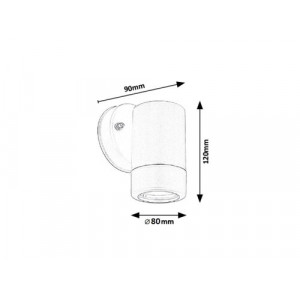 Aplica exterior Medina 1xGU10 acril negru/transparent Rabalux