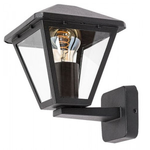 Aplica exterior Paravento 1xE27 metal/sticla negru Rabalux
