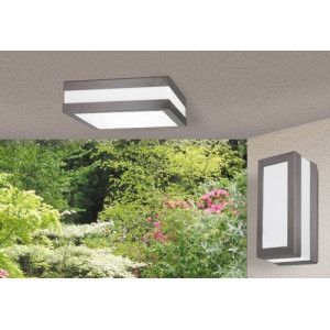 Aplica exterior Stuttgart 1xE27 metal/acril antracit/alb Rabalux