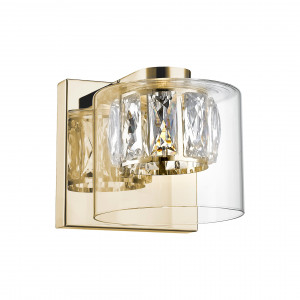 Aplica Gem LED metal/sticla auriu Zuma Line