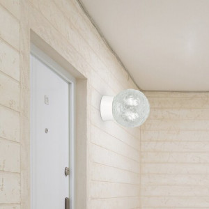 Aplica Grace 1xE27 acril/sticla alb Rabalux